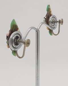 Vintage Pair of Costume Jewelry Clip-On Earrings - as per photo