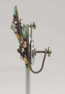 Vintage Pair of Costume Jewelry Clip-On Earrings - as per photo