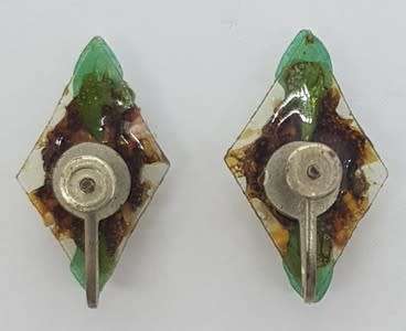 Vintage Pair of Costume Jewelry Clip-On Earrings - as per photo
