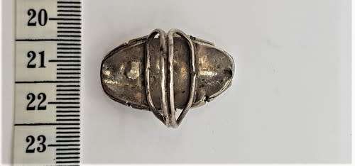 925 Sterling Silver Ring weight 8.1g size S as per photo