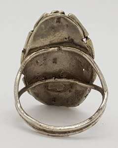 925 Sterling Silver Ring weight 8.1g size S as per photo