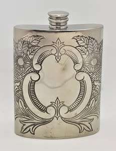 Silver plated flask made in England as per photo