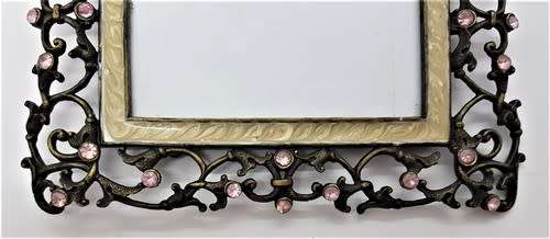 Vintage Photo Frame with Pink Stones 10.5 cm x 13.5 cm - as per photo