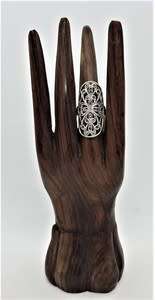 925 Sterling Silver Marcasite Ring size ` O `- as per photo