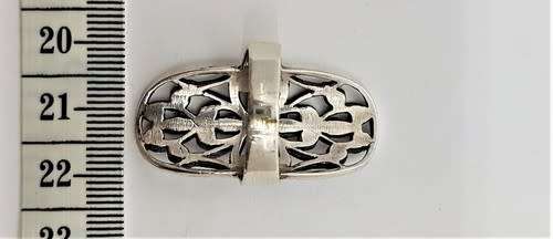 925 Sterling Silver Marcasite Ring size ` O `- as per photo