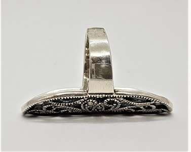 925 Sterling Silver Marcasite Ring size ` O `- as per photo