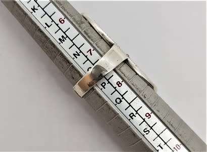 925 Sterling Silver Marcasite Ring size ` O `- as per photo