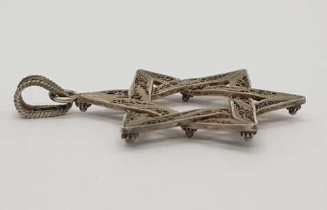 925 Sterling Silver Vintage Design Star of David weight 3.3g as per photo