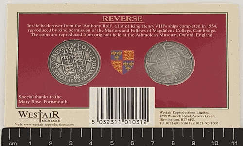 British History Reproduction Coins - Henry VIII & Elizabeth I as per photo