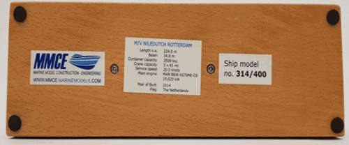 Nile Dutch Limited Edition Container Vessel Model as per photo