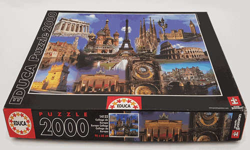 2000 Piece Europe Collage Jigsaw Puzzle as per photo