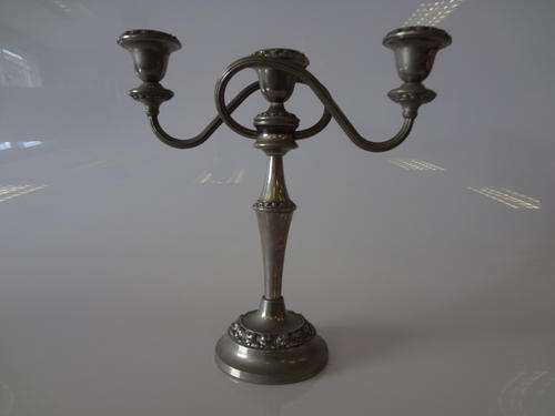 Silver plated 3 candle holder as per scan