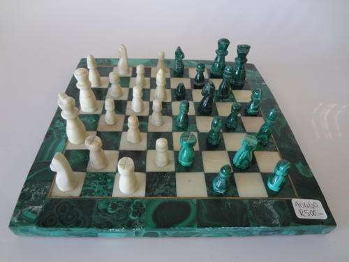 Malachite chess set as per scan