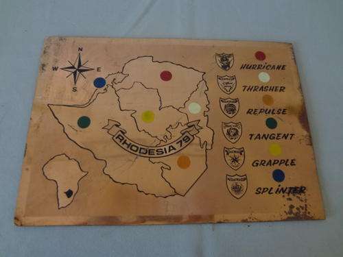 Plague with Rhodesian military operations as per photo