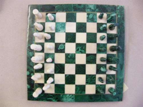 Malachite chess set as per scan