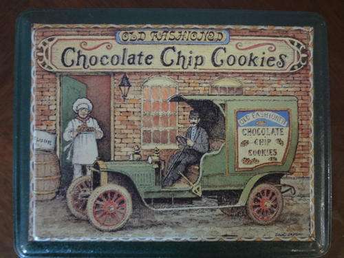 Chocolate chip cookies tin as per scan
