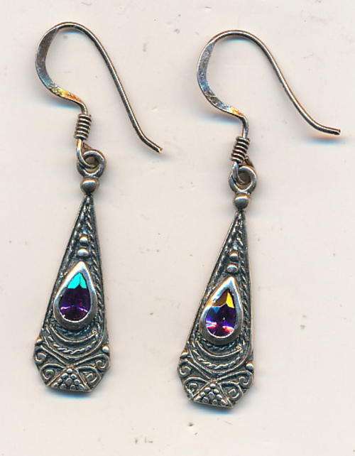 Silver earrings as per scan