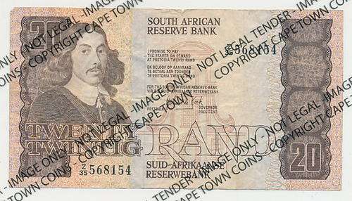G.P.C. de Kock replacement R20 banknote - as per scan