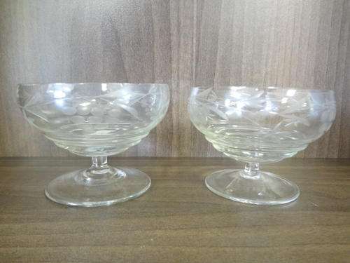 Pair of dessert glasses - as per photo