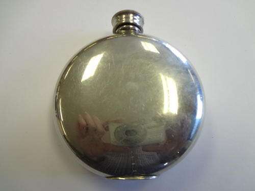 Round hip flask made in England - as per photo