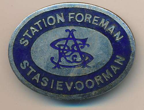 SAR - Railway Station Foreman badge as per scan