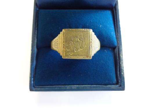 Brass mens ring size Z/68 - as per photo