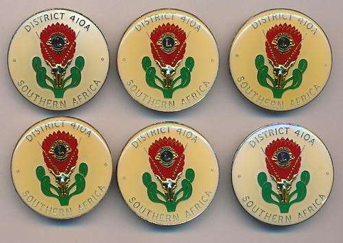 Lot of 6 Lions Club International badges - as per scan