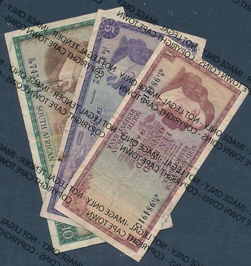 Lot of 3 TW de Jong banknotes as per scan