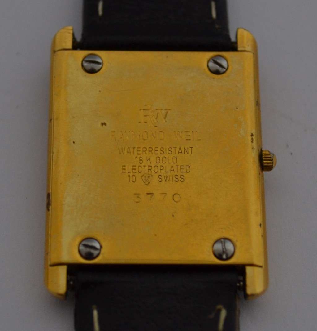 Raymond Weil Geneve Orthello 18k Gold Electroplated Watch, Working as per photo