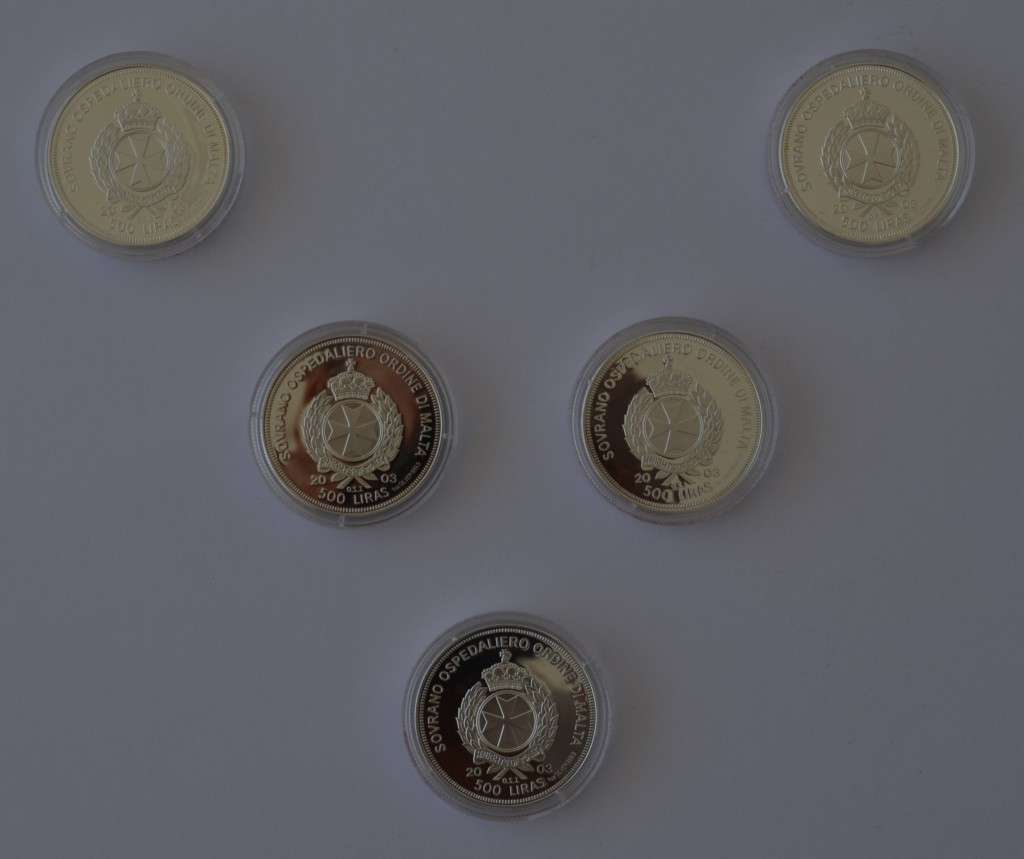 Champions for Peace Coin Set  5 x 1 oz (999) silver coins as per photo