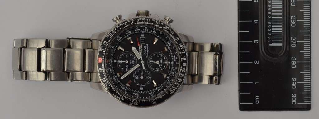 Seiko Chronograph Solar Watch in box - working as per photo