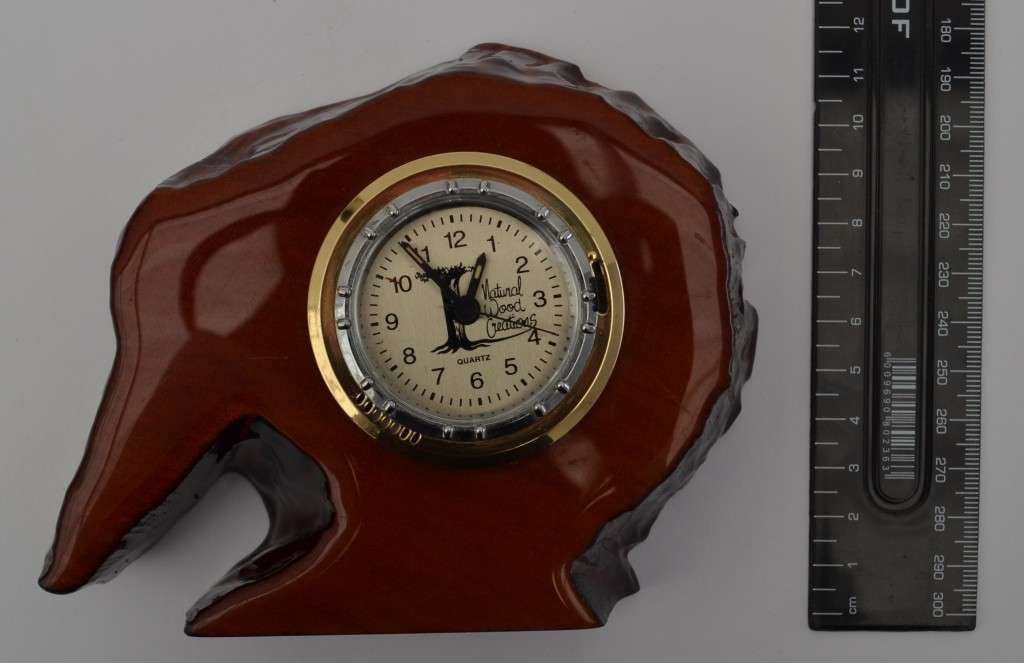 Natural Wood Creations Clock made in New Zealand as per photo