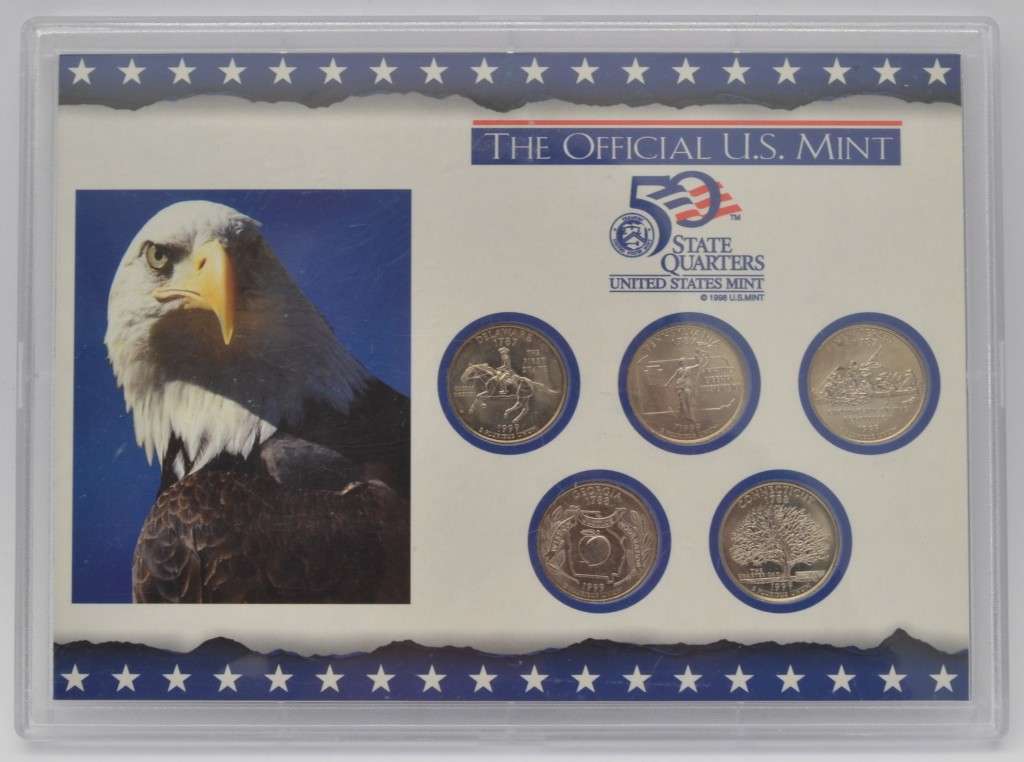 1999 USA Official Mint State Quarters coin set as per photo