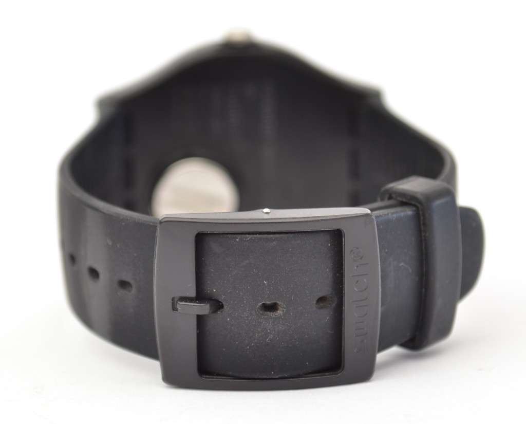 Swatch Men`s Wrist Watch with black silicone strap