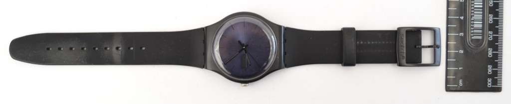 Swatch Men`s Wrist Watch with black silicone strap