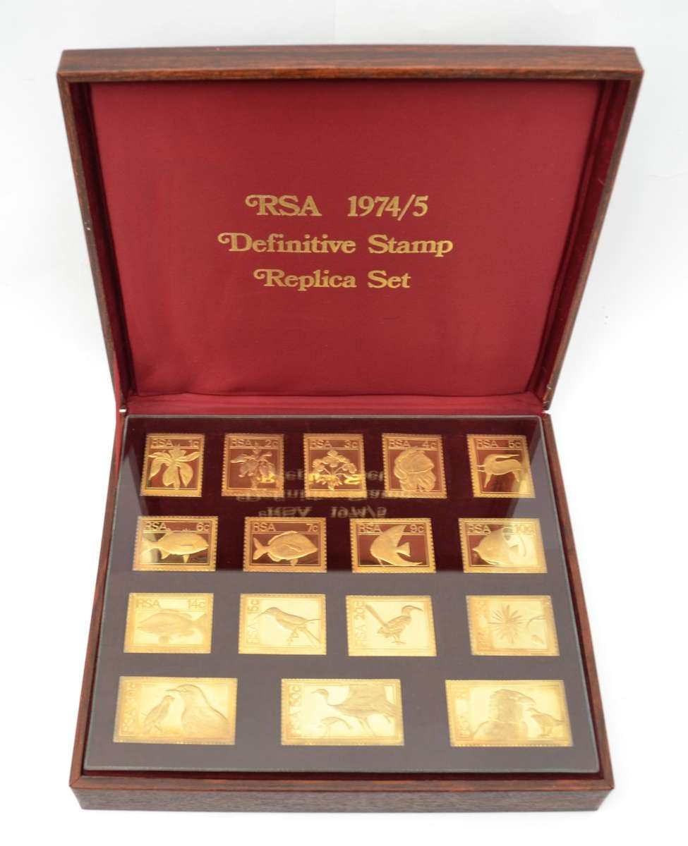 RSA 1974/5 Definitive Stamp Replica Set in Sterling Silver 530g