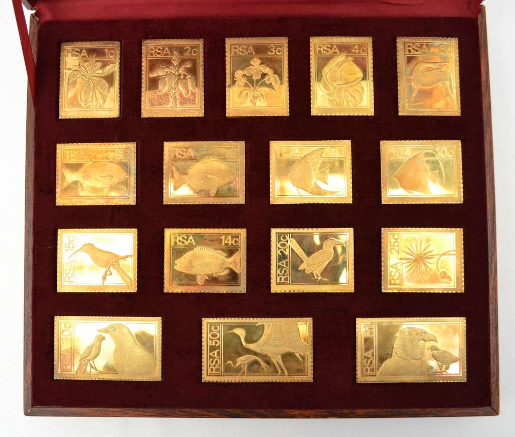 RSA 1974/5 Definitive Stamp Replica Set in Sterling Silver 530g