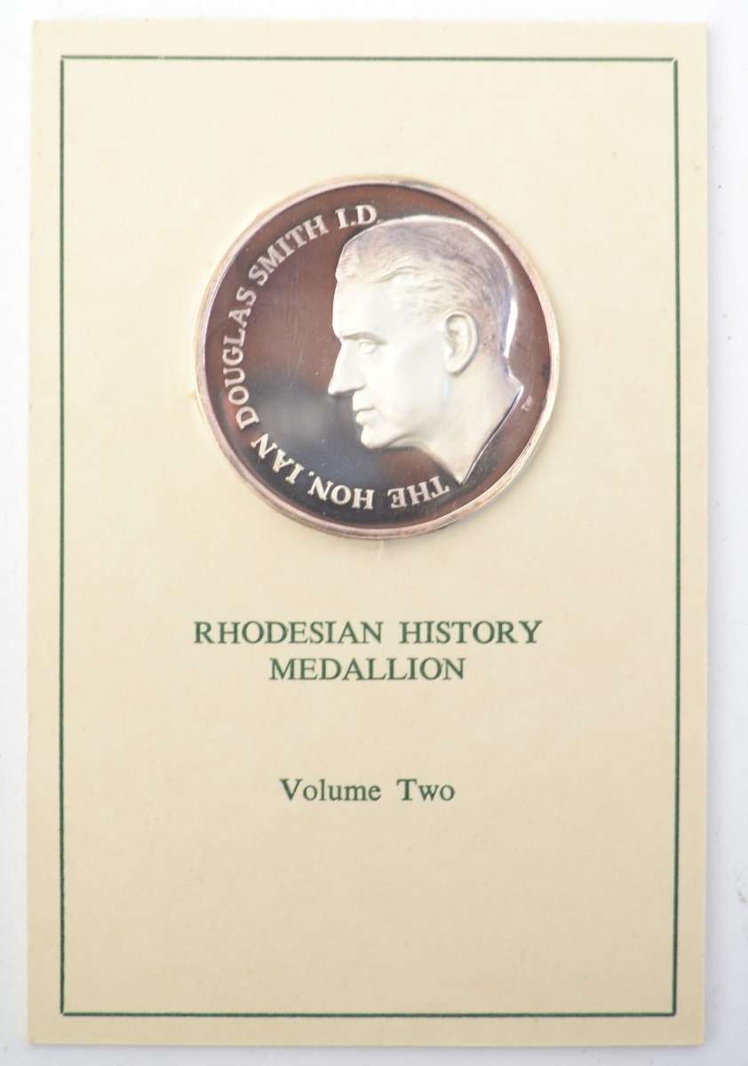 Rhodesian History Medallion Fine Silver weight 42g as per photo