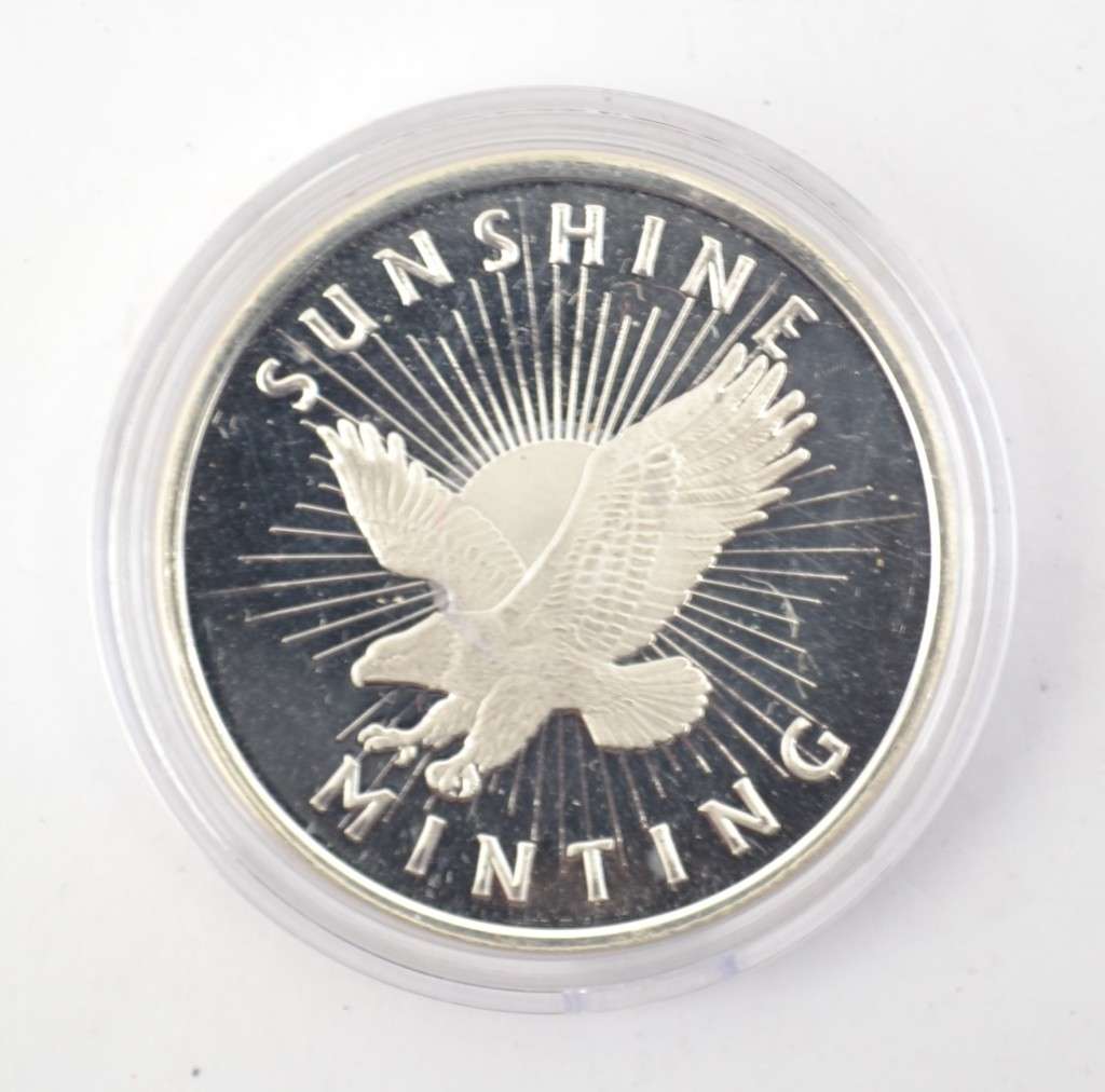 1 Oz Fine Silver Sunshine Minting Coin as per photo
