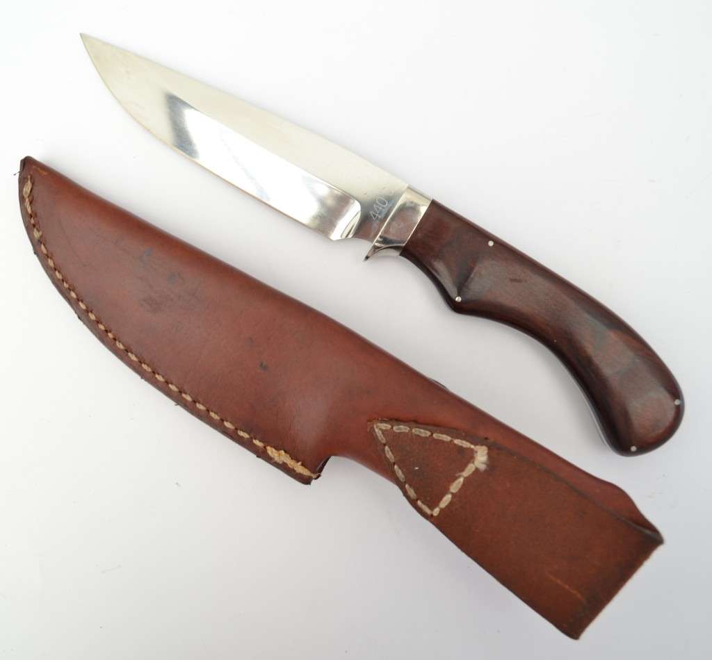 Vektor Hunting/Combat Knife in Leather Sheath as per photo