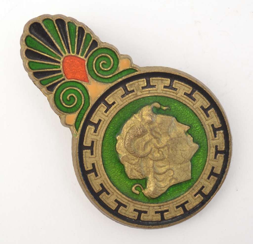 Brass & Enamel Vintage Metal Clip for Mail as per photo