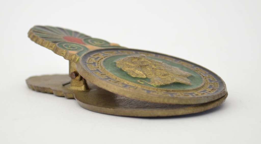 Brass & Enamel Vintage Metal Clip for Mail as per photo