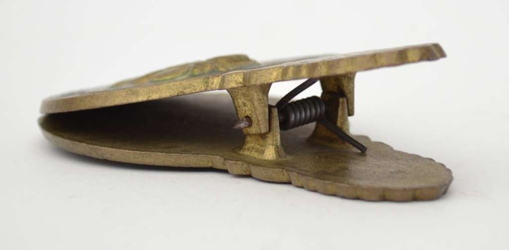 Brass & Enamel Vintage Metal Clip for Mail as per photo