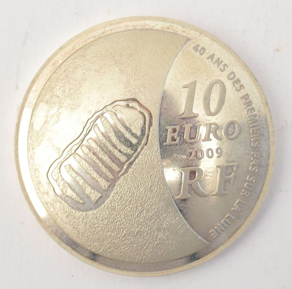 First Steps on the Moon 10 Euro Silver Medallion weight 23g as per photo