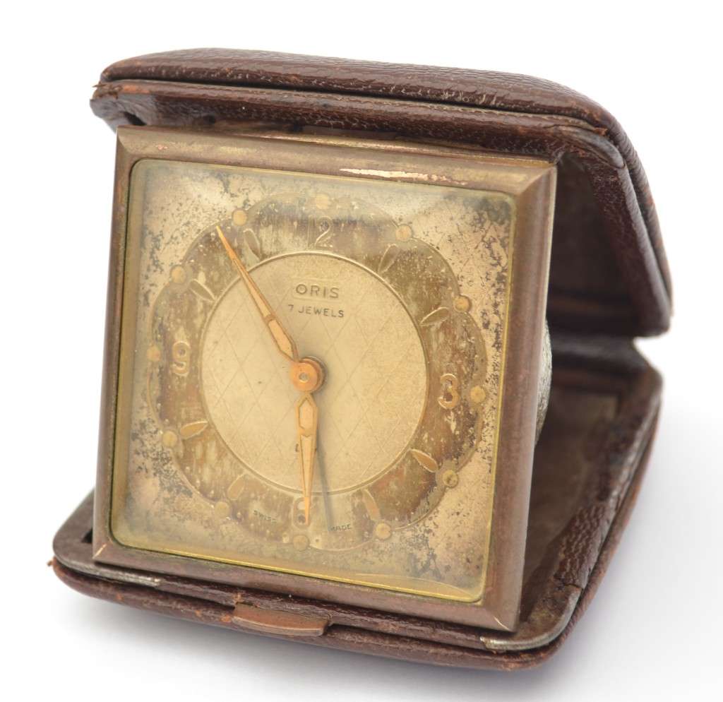 Vintage Oris 7 Jewels Travel Clock as per photo