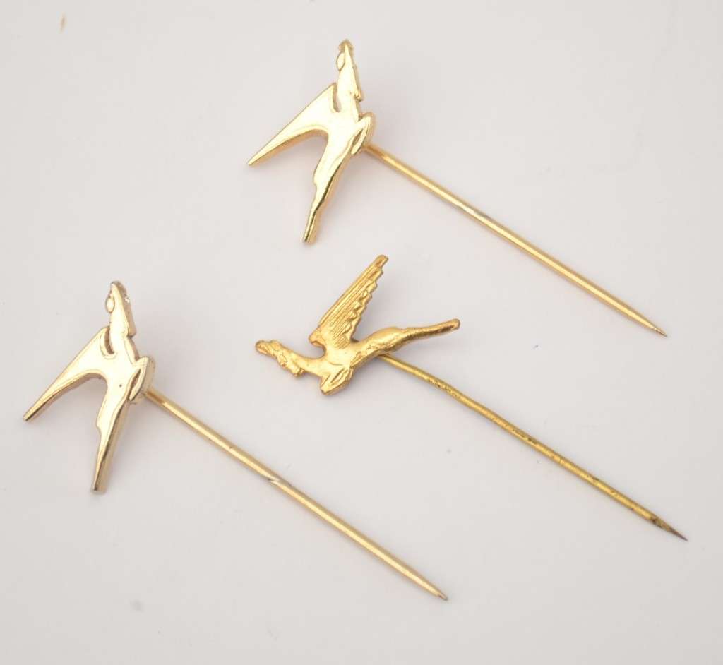 Lot of 3 SAA Flying Springbok Pins as per photo