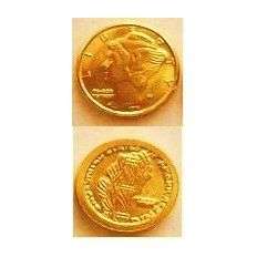 Miniature Gold Mercury Dime 1914