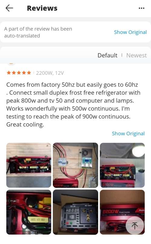 PureSine Wave 12V 2200W Inverter