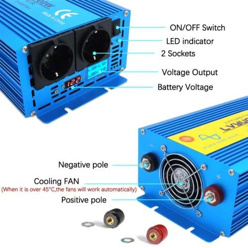 12V 4000W Pure sine wave inverter