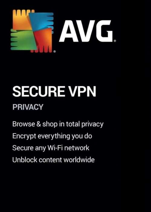 AVG Secure VPN 5 Devices 1 Year (PC, Android, Mac, iOS)